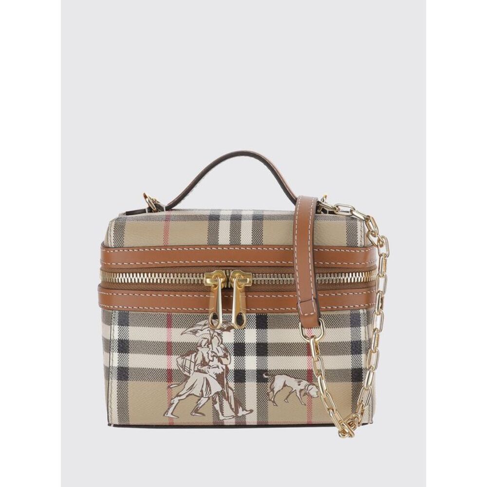 Burberry Women Small Vintage Check Vanity Case Bag Burberry With Double Handles